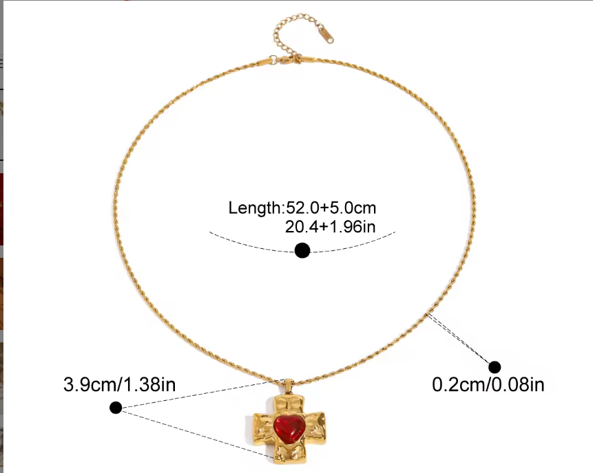 Scarlet Cross Necklace