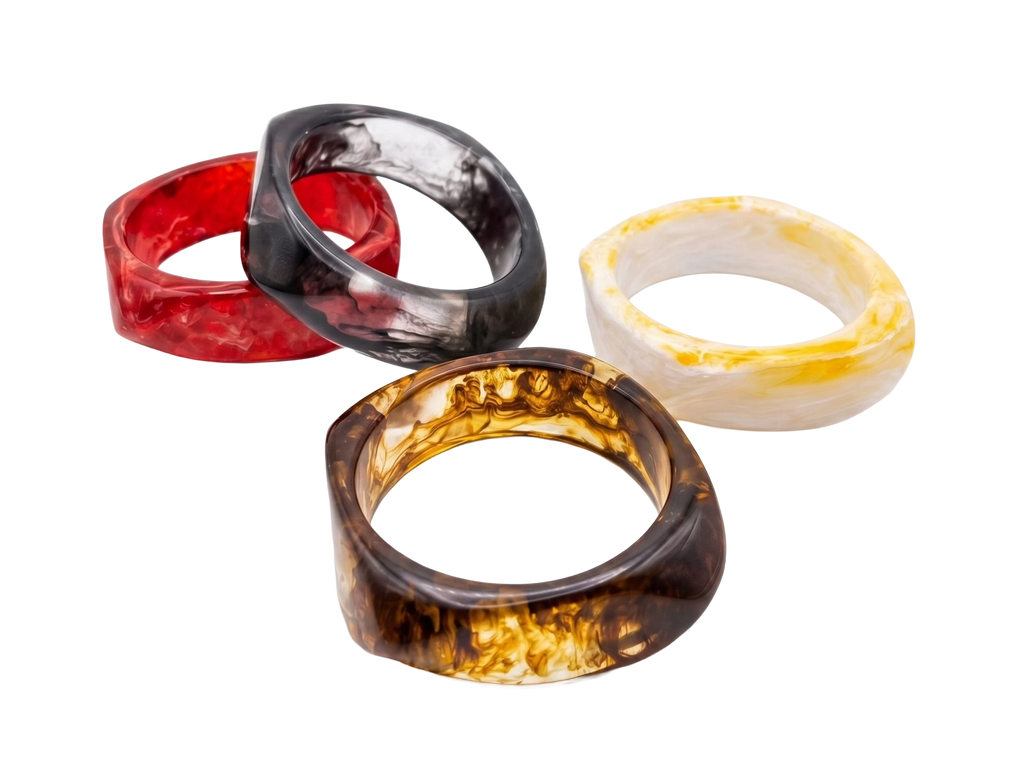 Geometric Resin Bangles