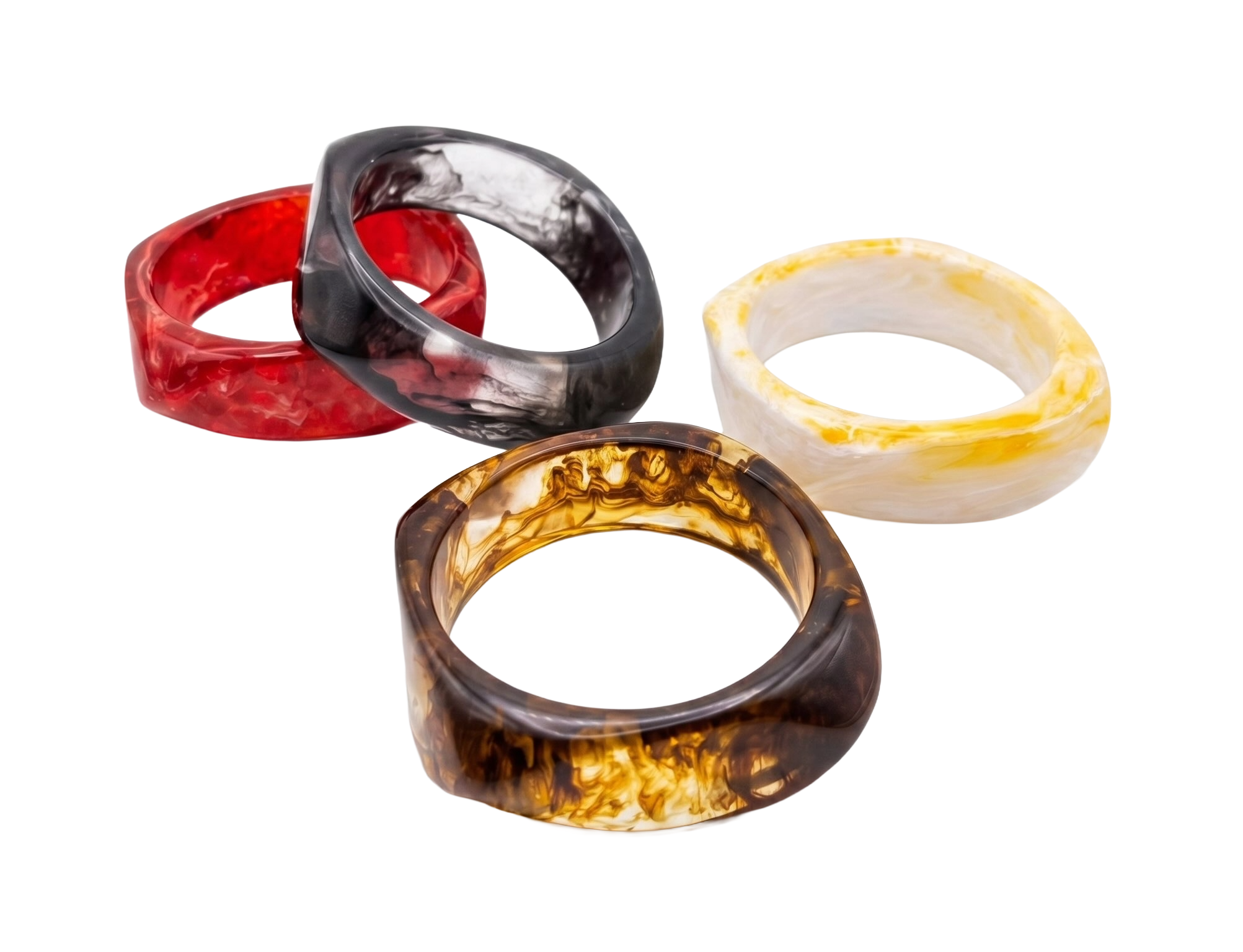 Geometric Resin Bangles