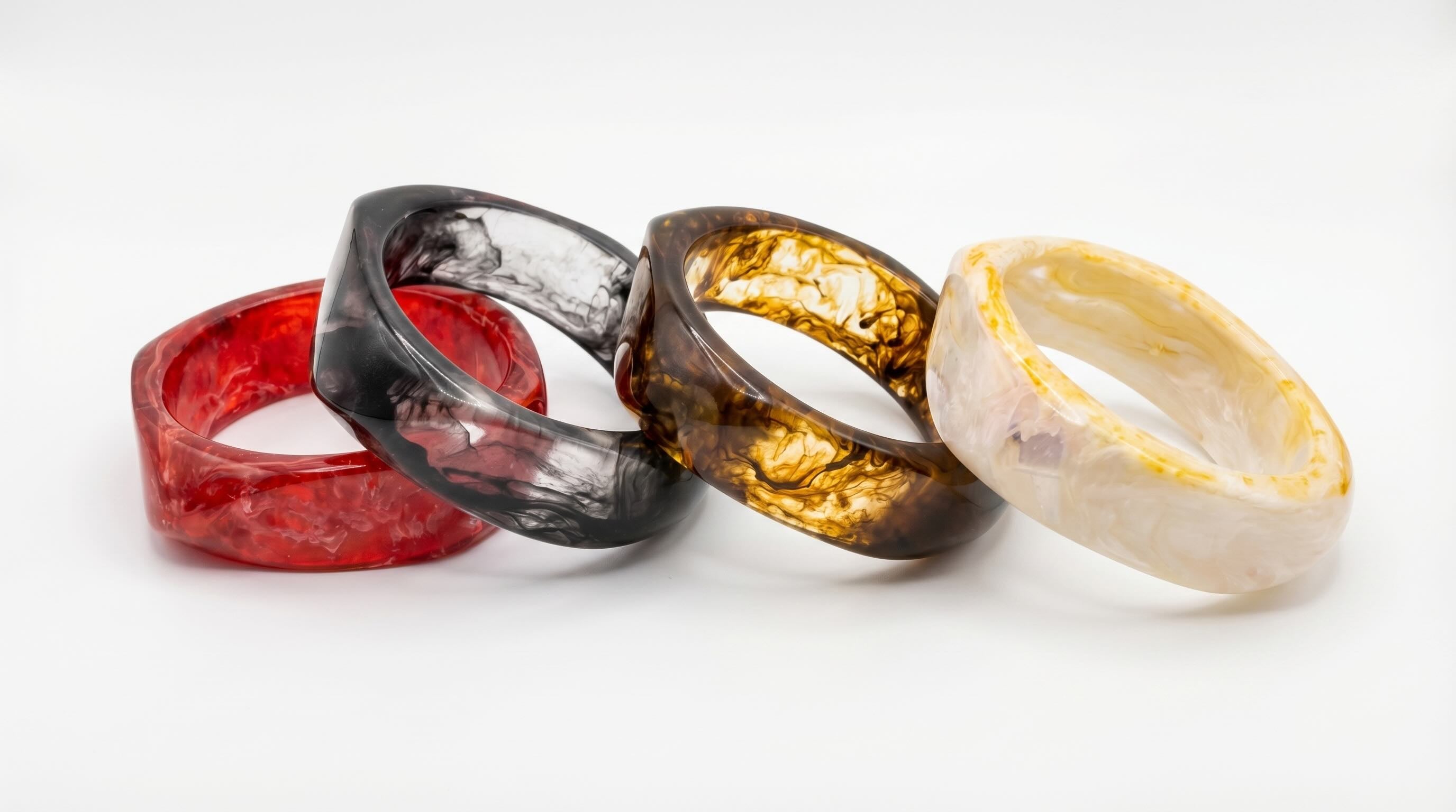 Geometric Resin Bangles