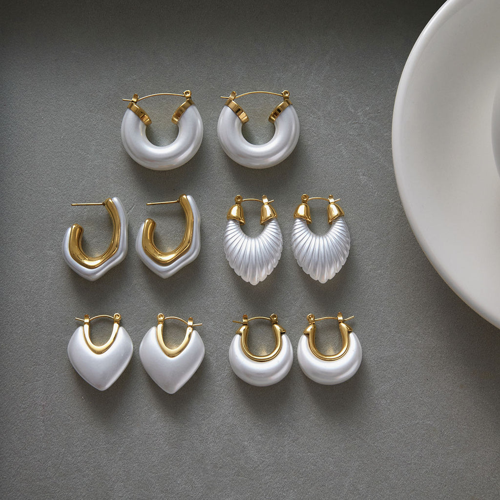 Ivory Luxe Hoops