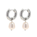 Ivory Pearl Hoops