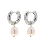 Ivory Pearl Hoops