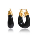 Luna Luxe Hoops Black