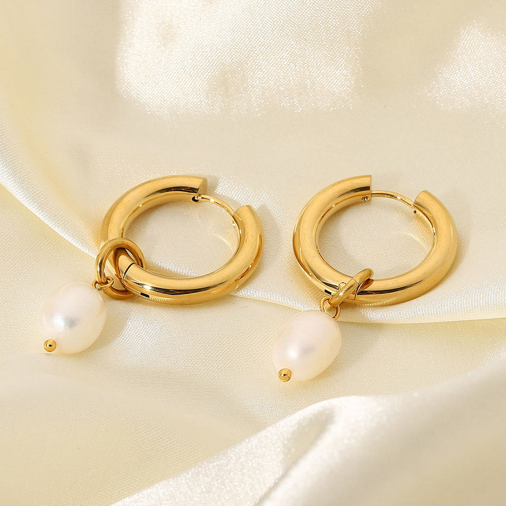 Lumière Pearl Hoops