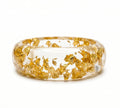 Gold Foil Resin Bangle Stack