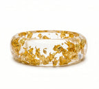 Gold Foil Resin Bangle Stack