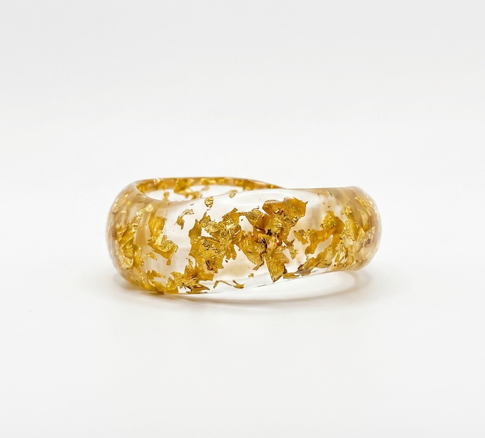 Gold Foil Resin Bangle Stack