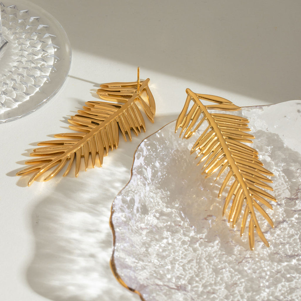 Palm Leaf Earrings