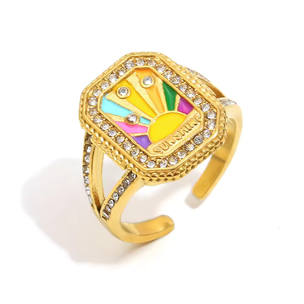 Celestial Enamel Ring
