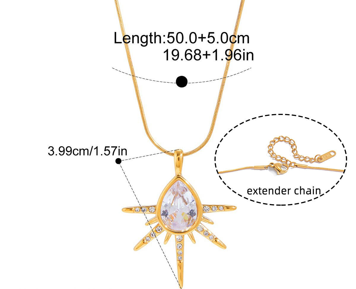 Teardrop Layered Necklace - Set Of 2