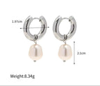 Ivory Pearl Hoops