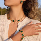 Vintage Green Glass Earrings