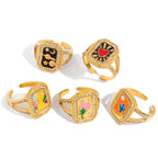 Celestial Enamel Ring