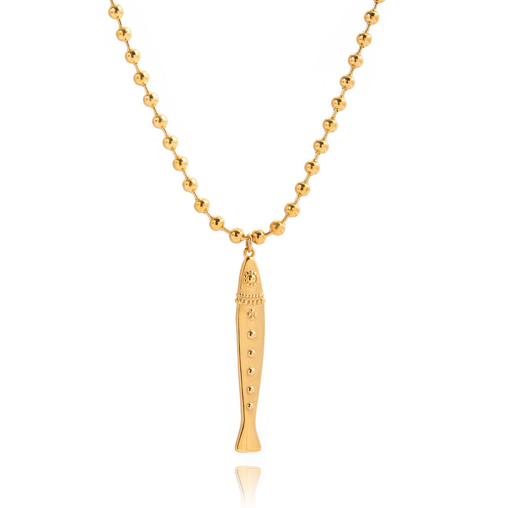 Fish Pendant Bead Necklace