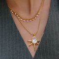 Teardrop Layered Necklace - Set Of 2