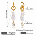 Baroque Pearl & Crystal Drop Earrings