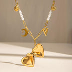 Celestial Heart Charm Necklace