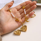 Celestial Heart Charm Necklace