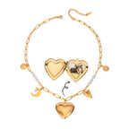 Celestial Heart Charm Necklace