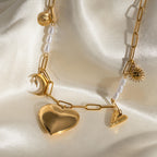 Celestial Heart Charm Necklace