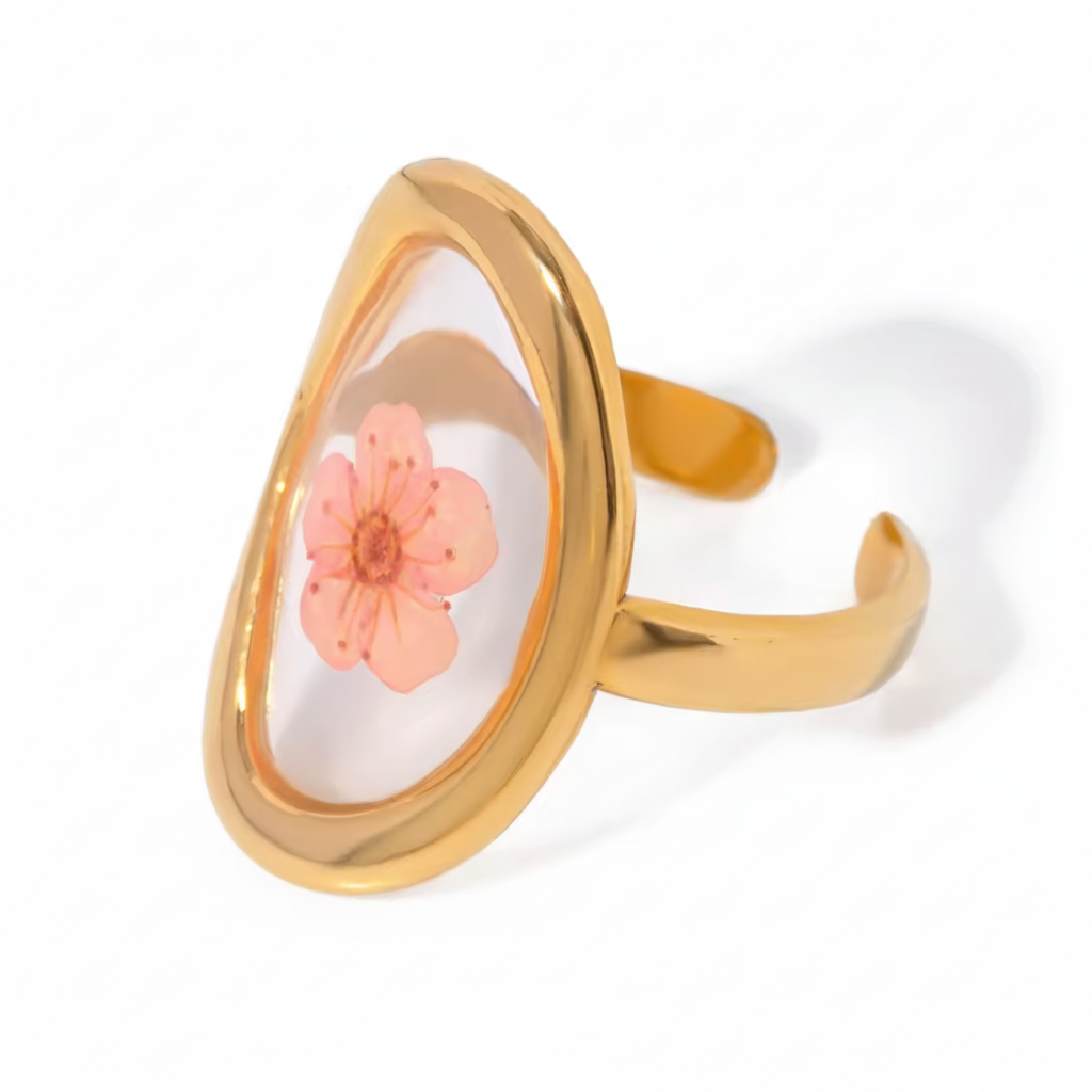 Cherry Blossom Resin Ring – Clean