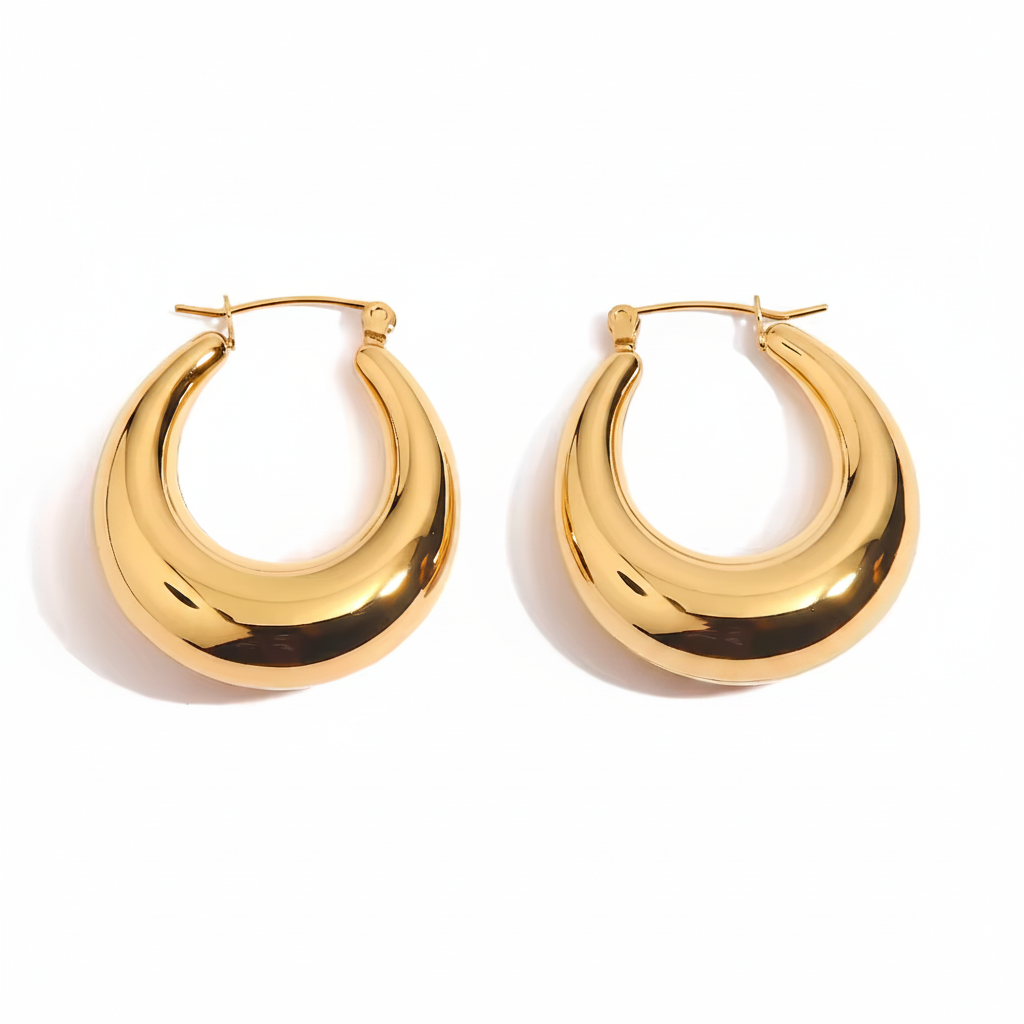 Clean Gold Hoops