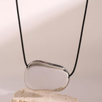 Cleo Cord Silver Necklace