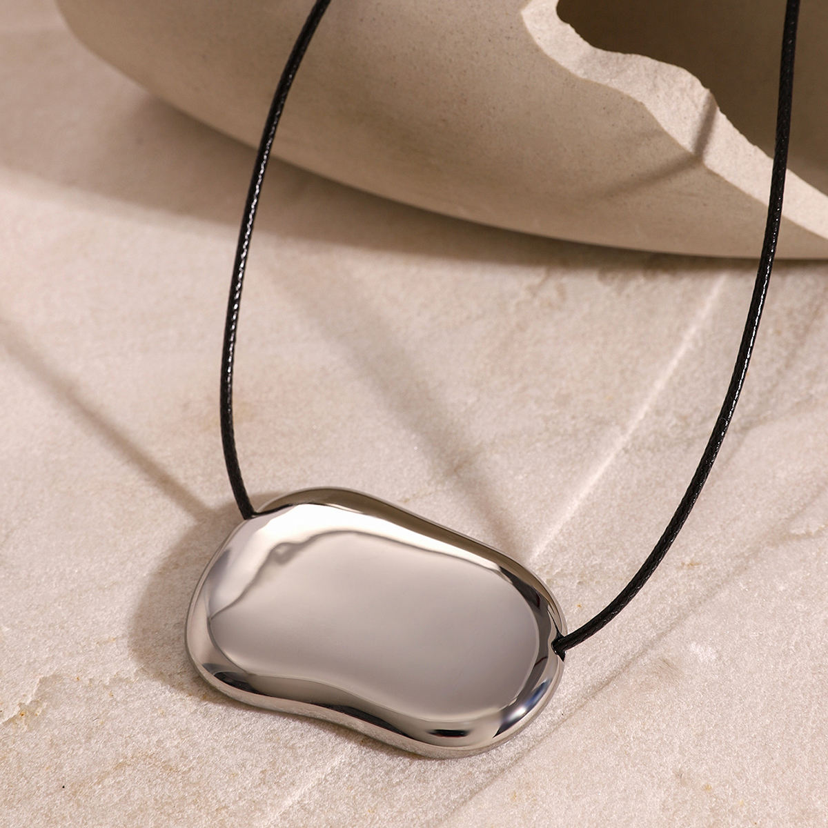 Cleo Cord Silver Necklace