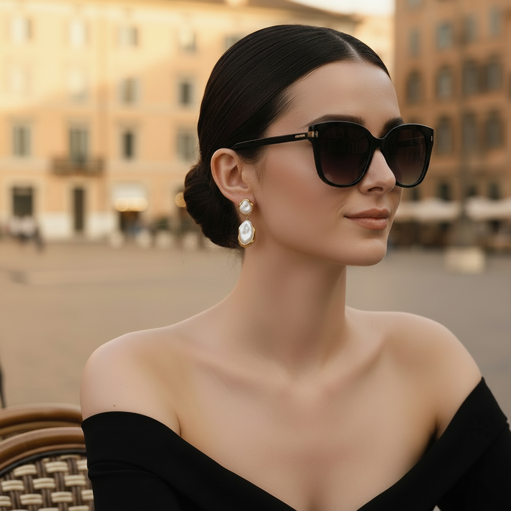 Close-Up Earring Shot - Piazza Model