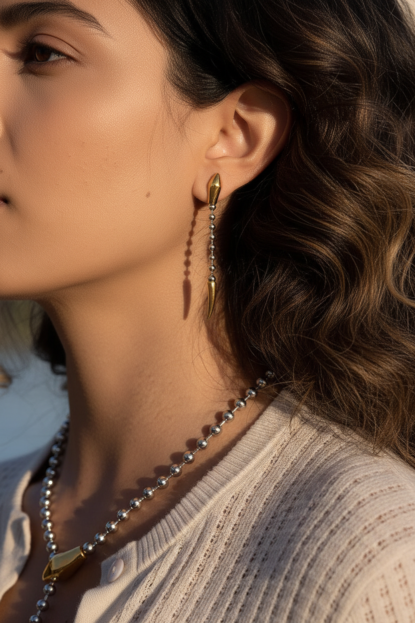 Close-up earring shot