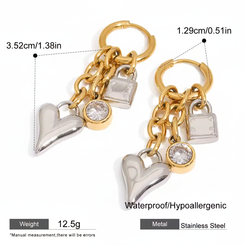 Earring spec image without SKU