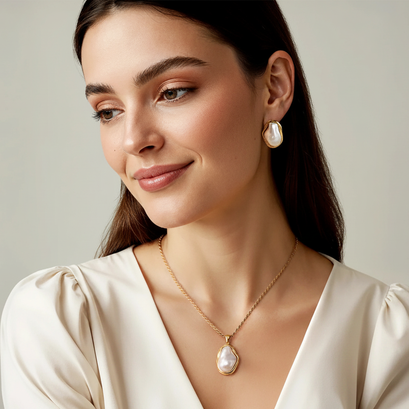 Enhanced Quality Baroque Pearl Jewelry Shot
