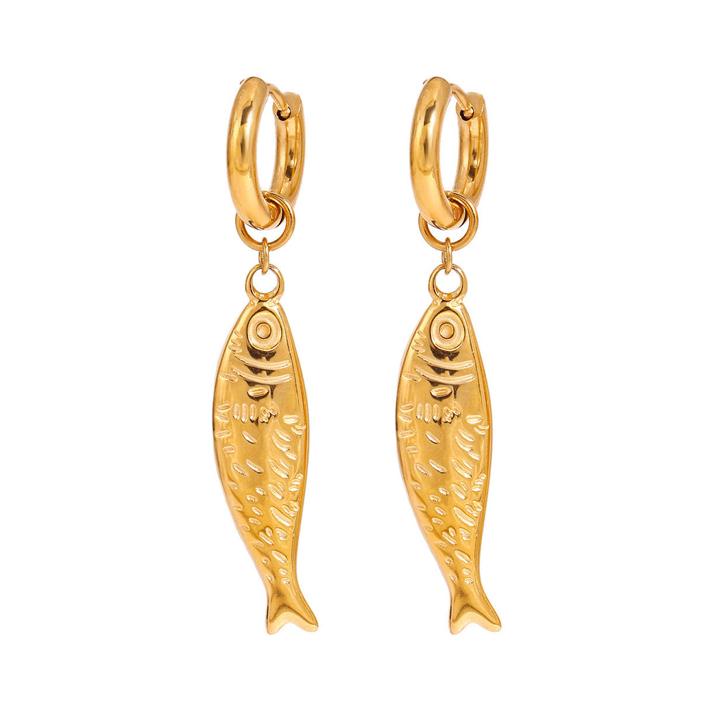 Fish Hoop Earrings