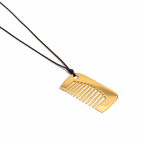 Gold Comb Pendant Necklace