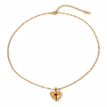 Gold Heart Pendant Necklace