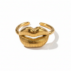 Gold Lips Ring