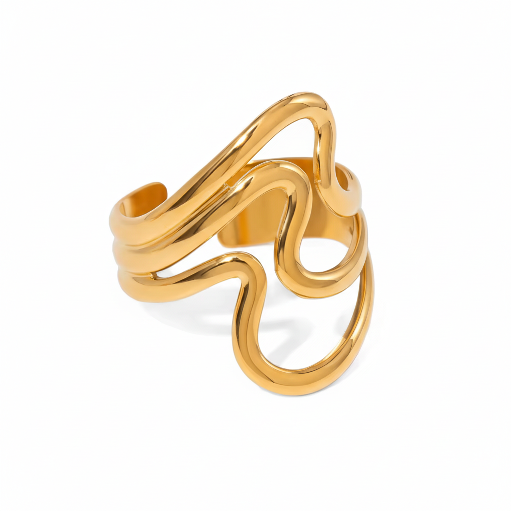 Gold Wave Ring