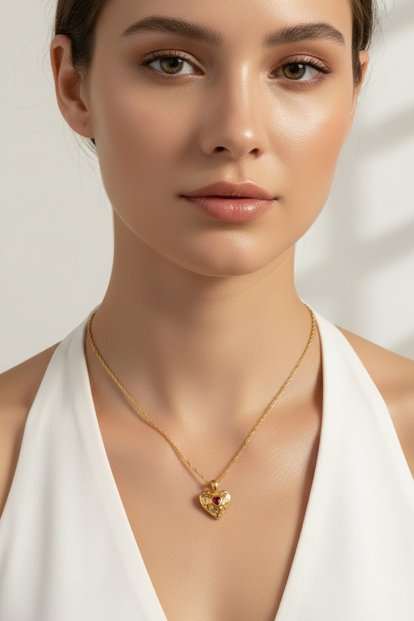 Heart Pendant Model in Halter Neck - Retry