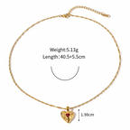 Heart Pendant Necklace - Dimensions