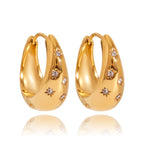 Classic Rhinestone Hoops