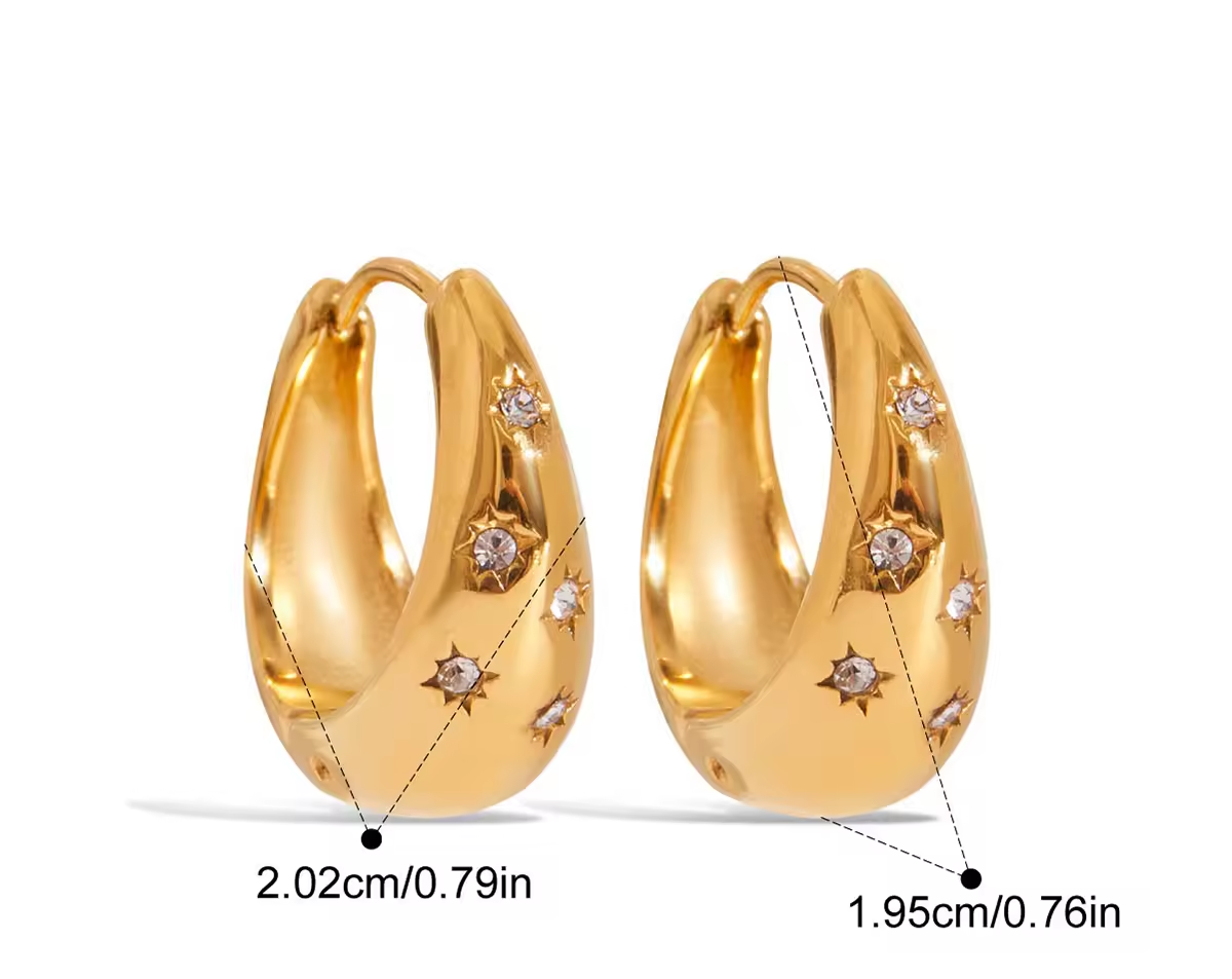Classic Rhinestone Hoops