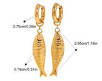 Fish Hoop Earrings