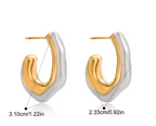 Ivory Sculpt Curve Hoops