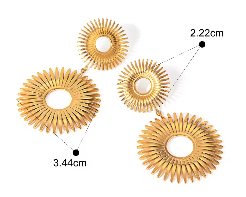 Sunburst Drop Earrings