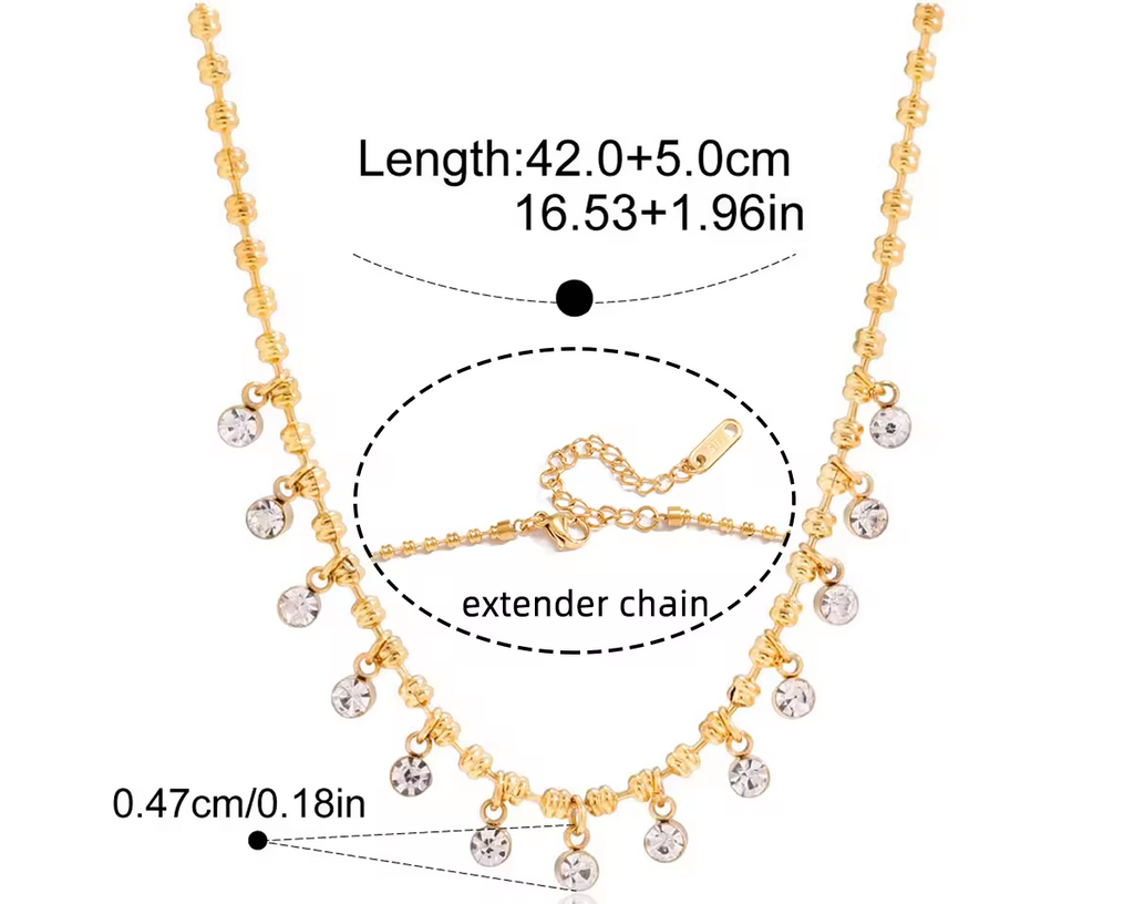 Teardrop Layered Necklace - Set Of 2