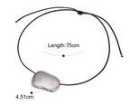 Cleo Cord Silver Necklace
