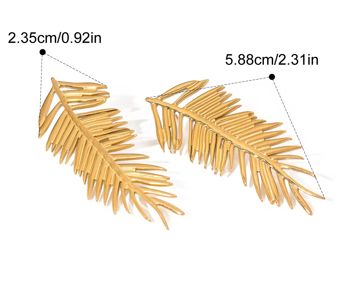 Palm Leaf Earrings