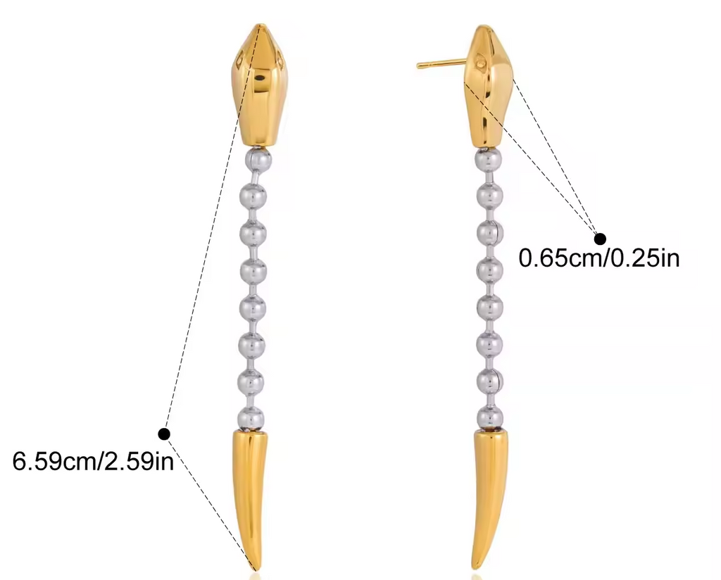 Serpent Drop Earrings