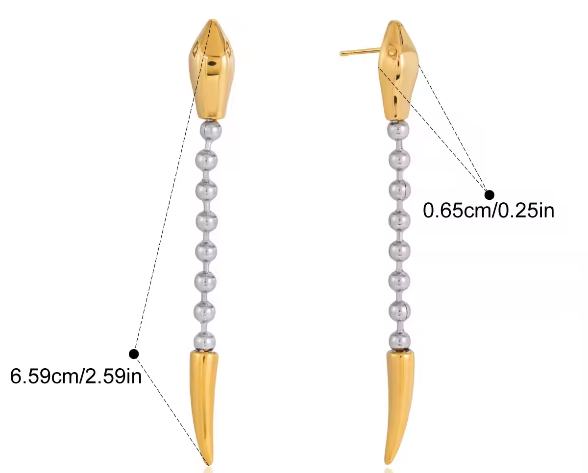 Serpent Drop Earrings